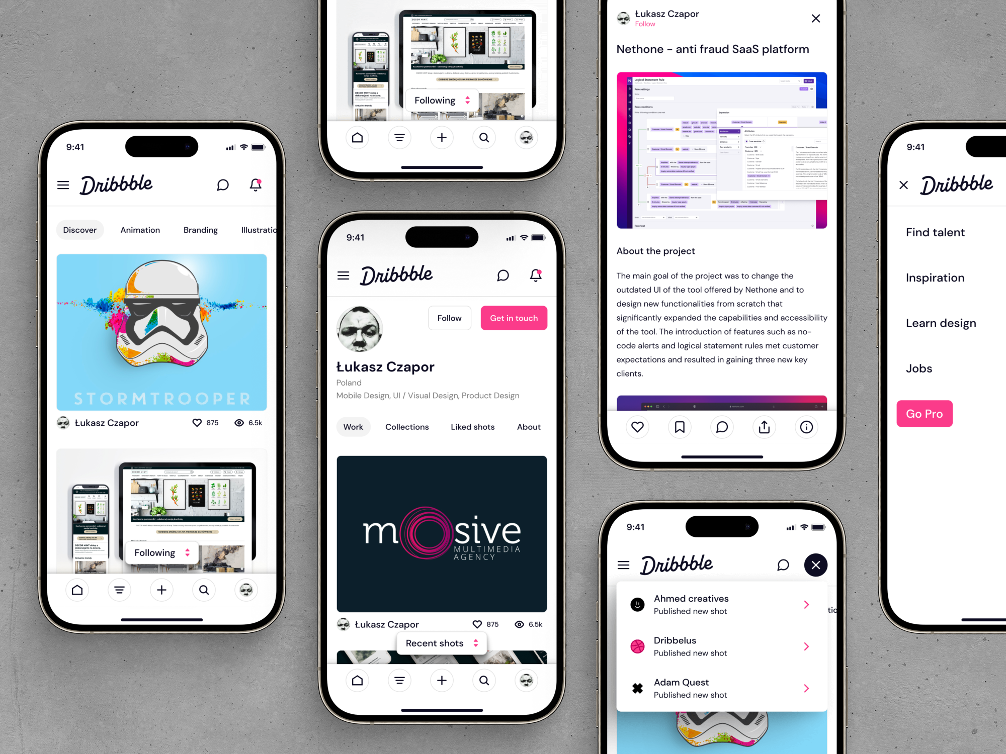 Dribbble Mobile App